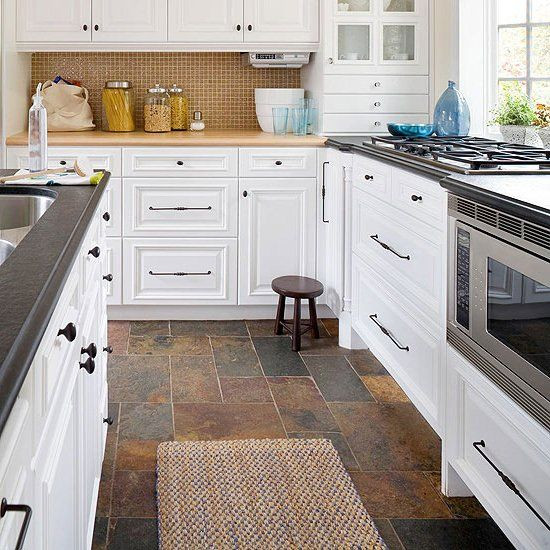 Slate Floors In Kitchen
 Slate Kitchen Floor Idea