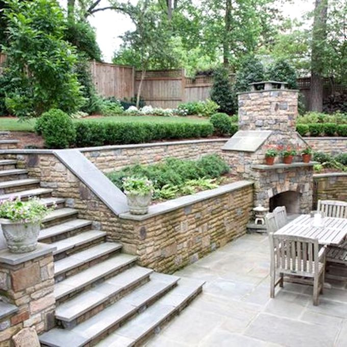 Sloped Backyard Ideas
 Creative Outdoor Fireplace Designs and Ideas