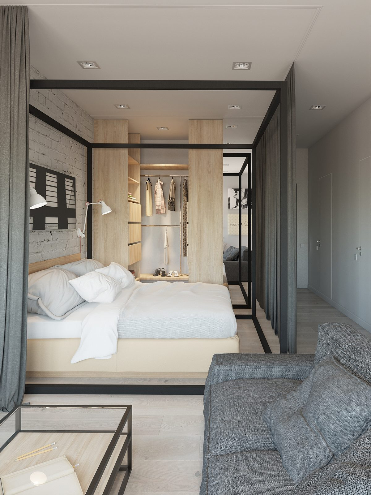 Small Apartment Bedroom
 Studio Apartment Interior Design With Cute Decorating
