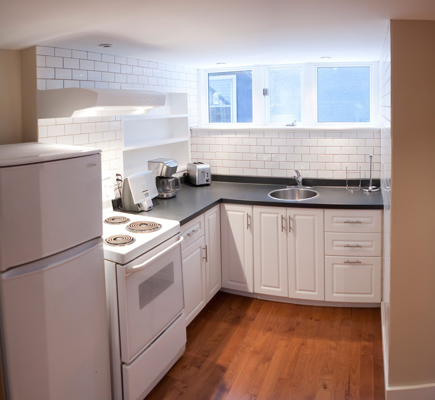 Small Basement Kitchen
 the hug a basement apartment redesign in halifax ns