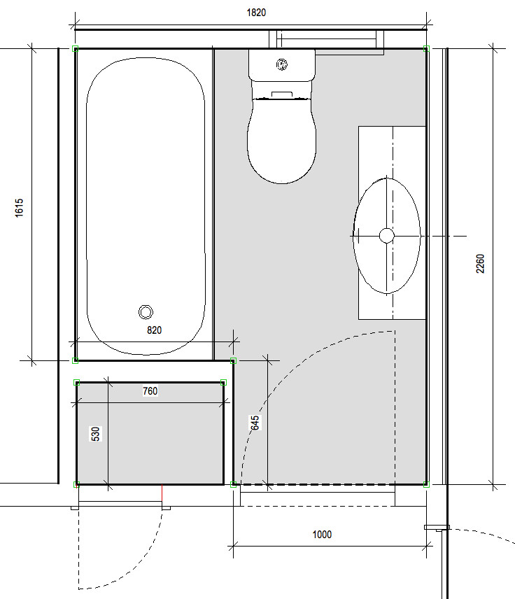 Small Bathroom Floor Plan
 natural modern interiors Small bathroom renovation Before