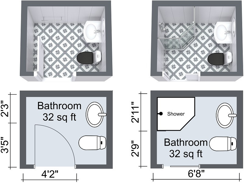 Small Bathroom Floor Plan
 RoomSketcher Blog