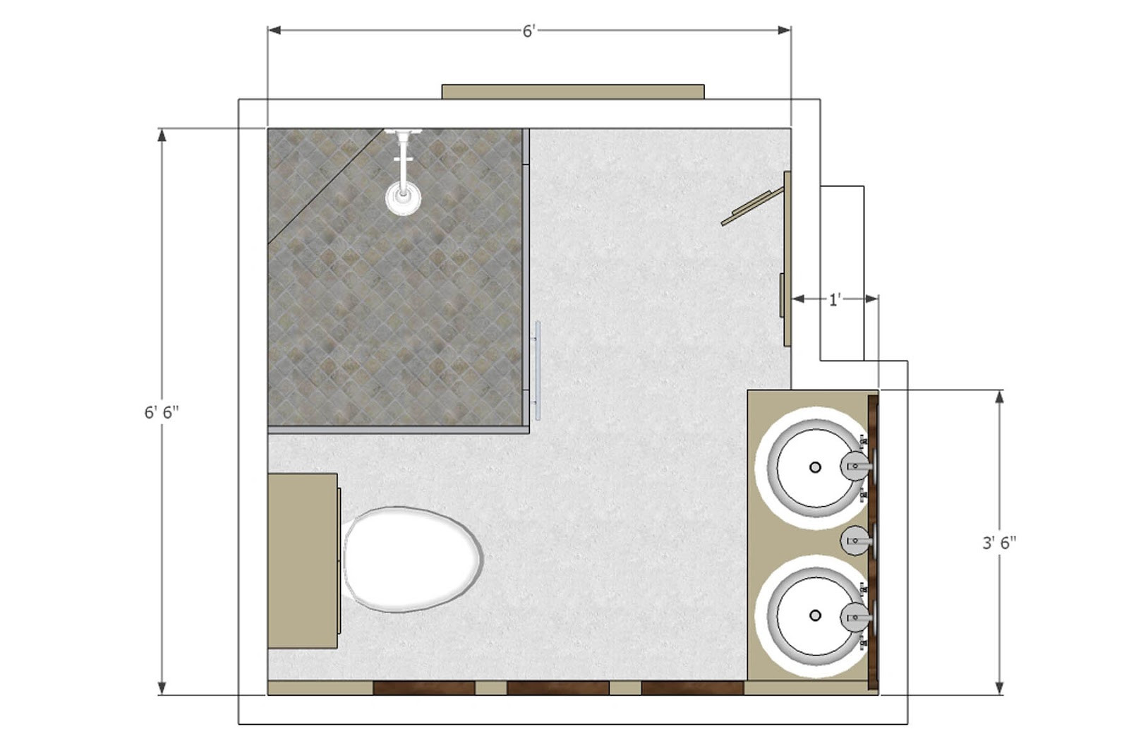 Small Bathroom Floor Plan
 Foundation Dezin & Decor Bathroom plans & views
