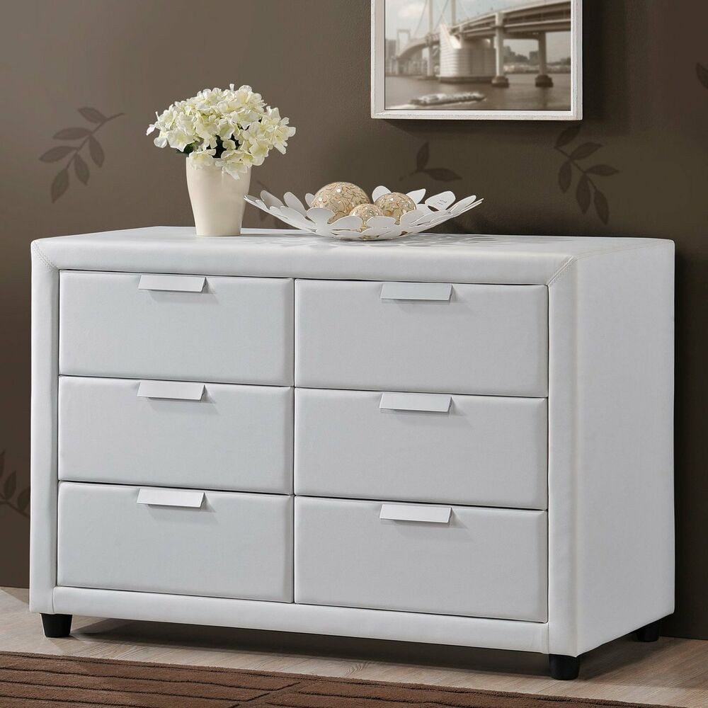 Small Bedroom Chest
 Bedroom Storage Dresser White Modern Chest Leather 6