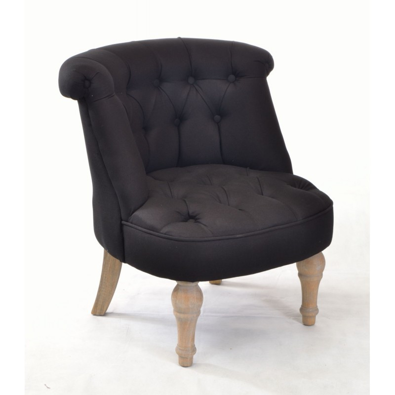Small Bedroom Seating
 Buy a small bedroom chair in black linen with solid wood legs