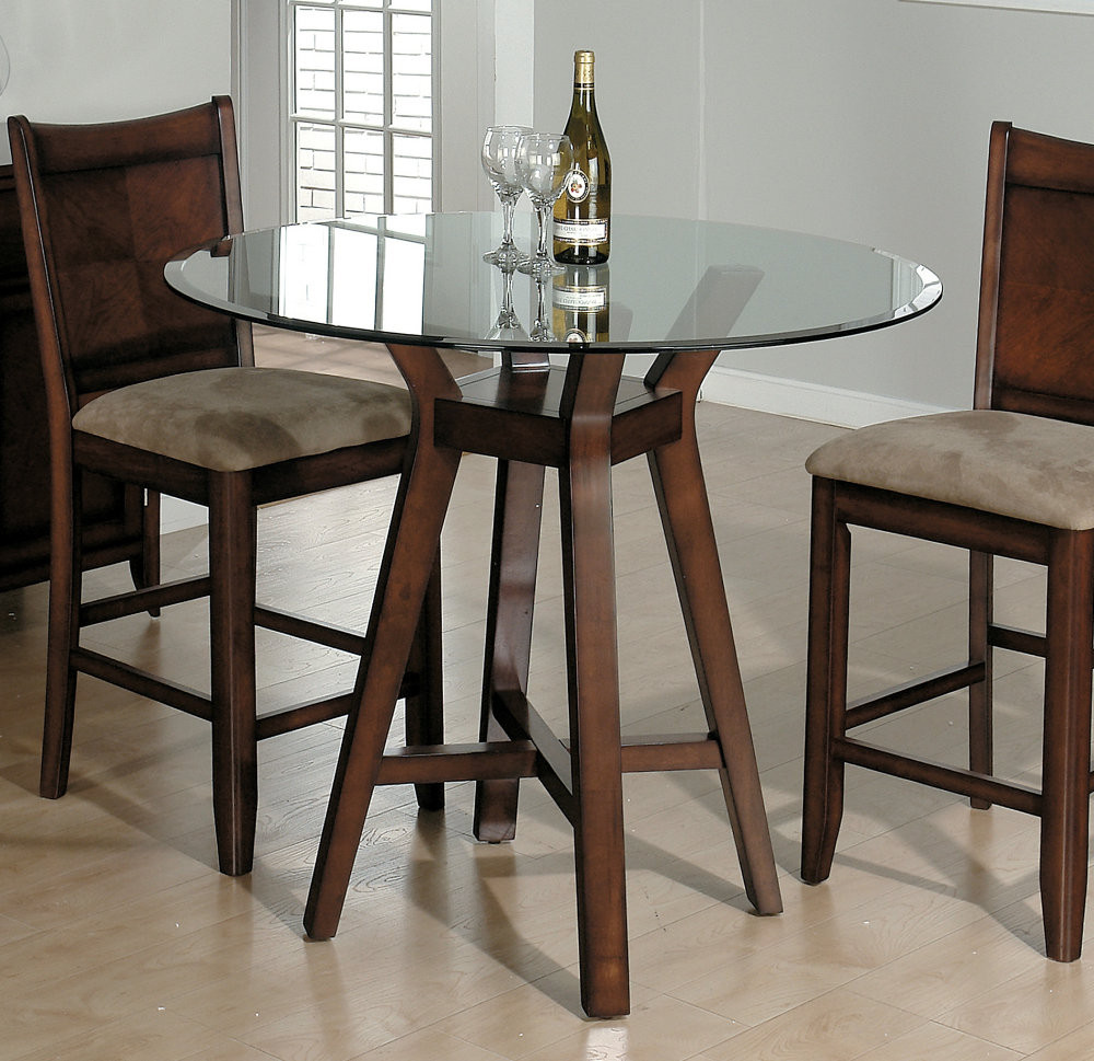 Small Glass Kitchen Table
 Glass Top Dining Table with Shiny Surfaces Providing