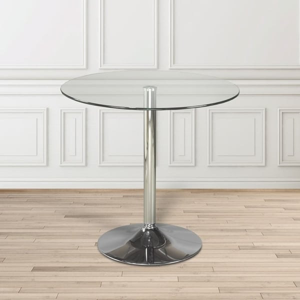 Small Glass Kitchen Table
 Shop Small Modern Round Glass and Metal Dining Kitchen
