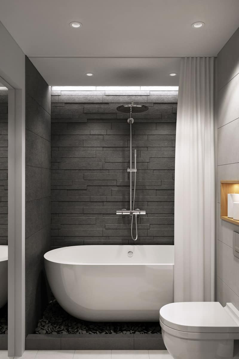Small Gray Bathroom
 25 Gray And White Small Bathroom Ideas