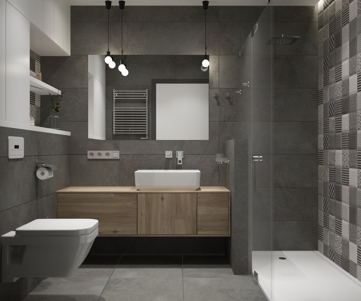 Small Gray Bathroom
 36 Modern Grey & White Bathrooms That Relax Mind Body & Soul