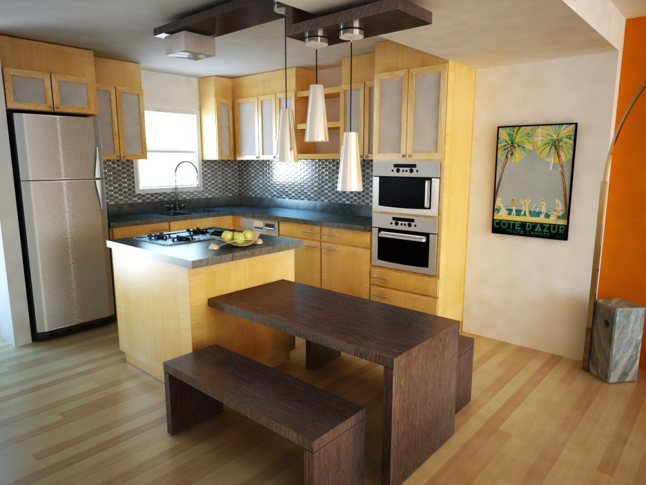 Small Kitchen Layout With Island
 Best Small Kitchen Design with Island for Perfect