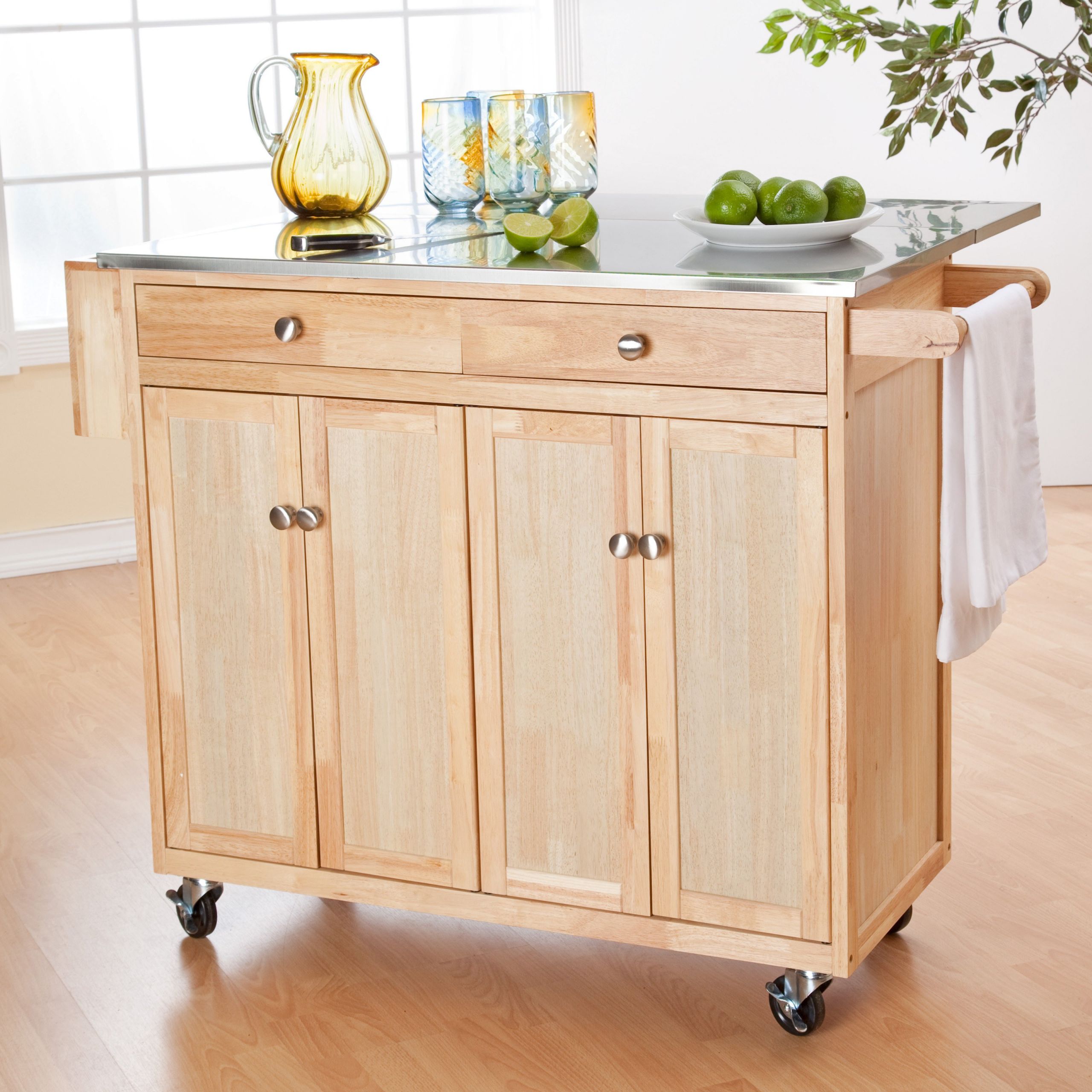 Small Mobile Kitchen Island
 Belham Living Milano Portable Kitchen Island with Optional