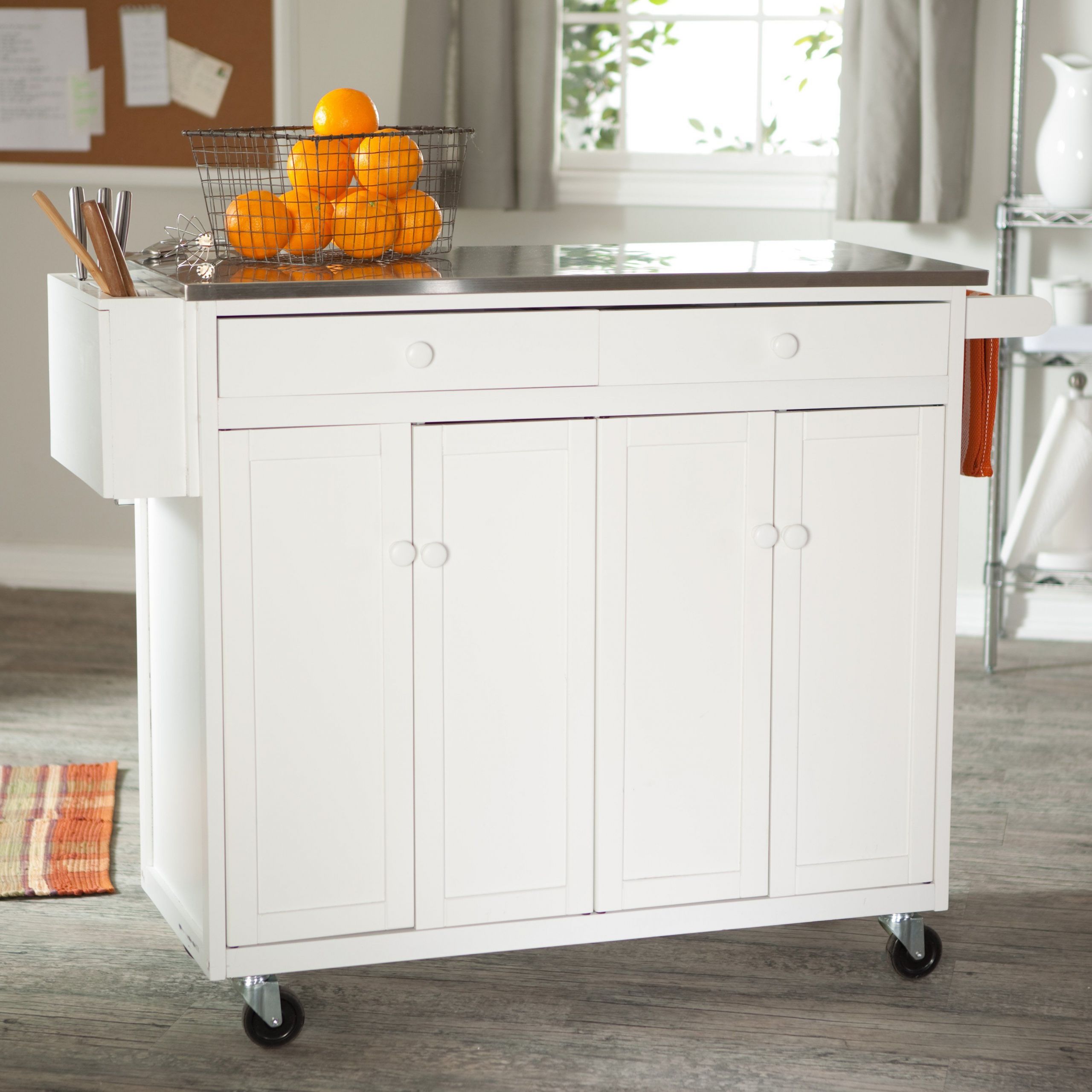 Small Mobile Kitchen Island
 The Randall Portable Kitchen Island with Optional Stools