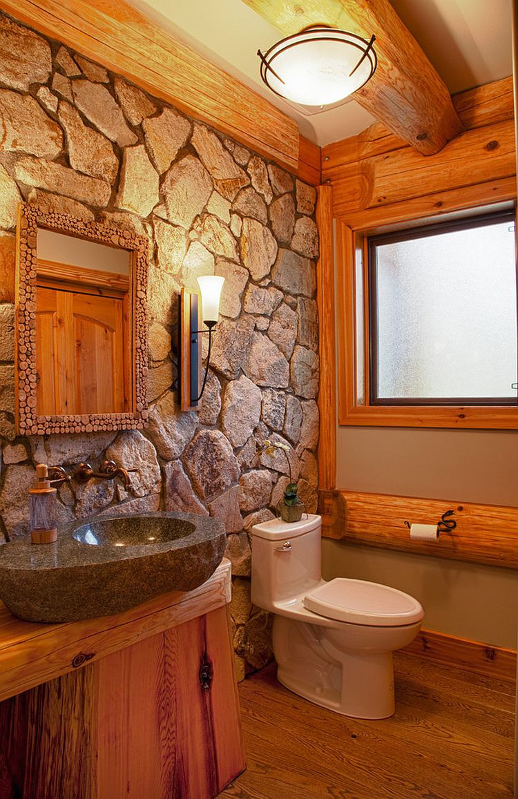 Small Rustic Bathroom
 30 Exquisite and Inspired Bathrooms with Stone Walls