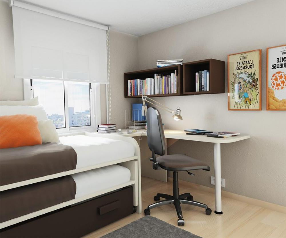 Small Space Bedroom
 Simple Small Bedroom Desks – HomesFeed