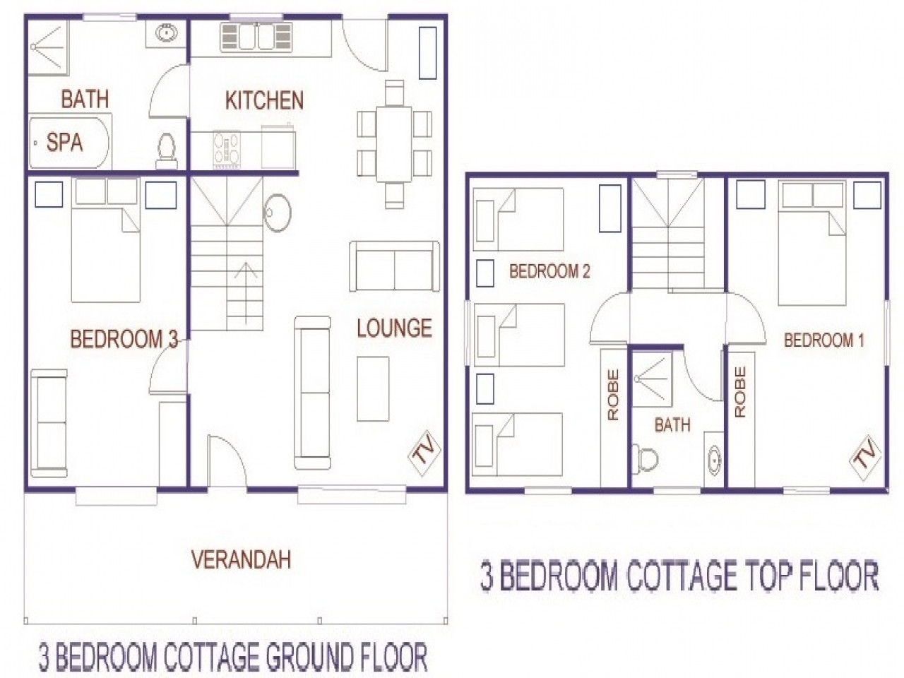 Small Three Bedroom House Plan
 Small Cottage House Plans 3 Bedroom Cottage House Plans