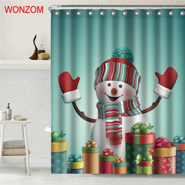 Snowman Bathroom Decor
 WONZOM Funny Snowman Shower Curtain Bathroom Decor Modern