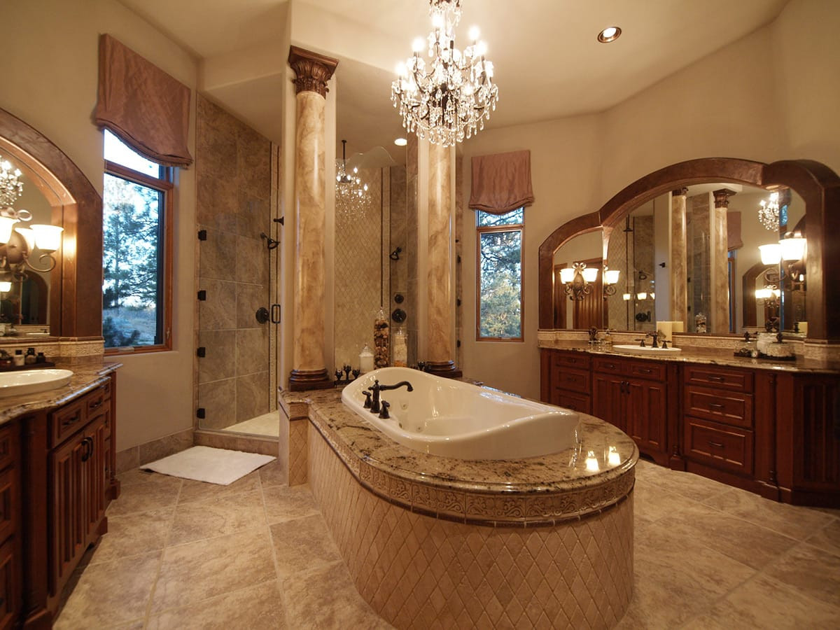 Spa Master Bathroom
 Majestic Master Bath Highlights Colorado Mountain Lodge