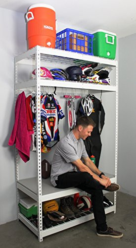 Sports Organizer For Garage
 SafeRacks Sports Equipment Storage Rack Shelving 2 D x 4 W
