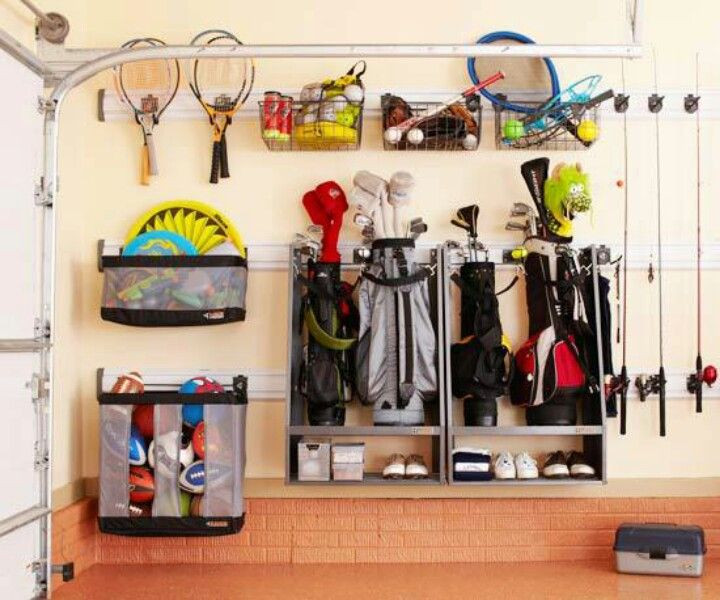 Sports Organizer For Garage
 Golf Bag & sports equipment storage