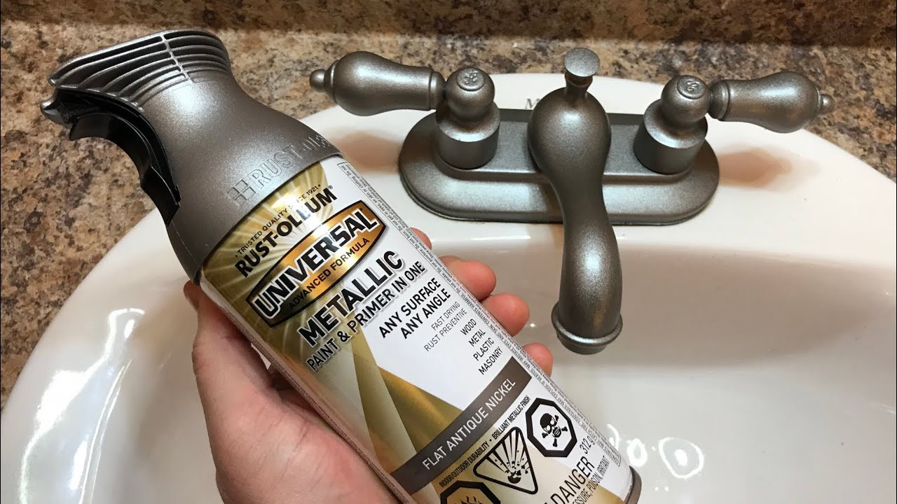 Spray Paint Bathroom Fixtures
 Spray painting a bathroom faucet