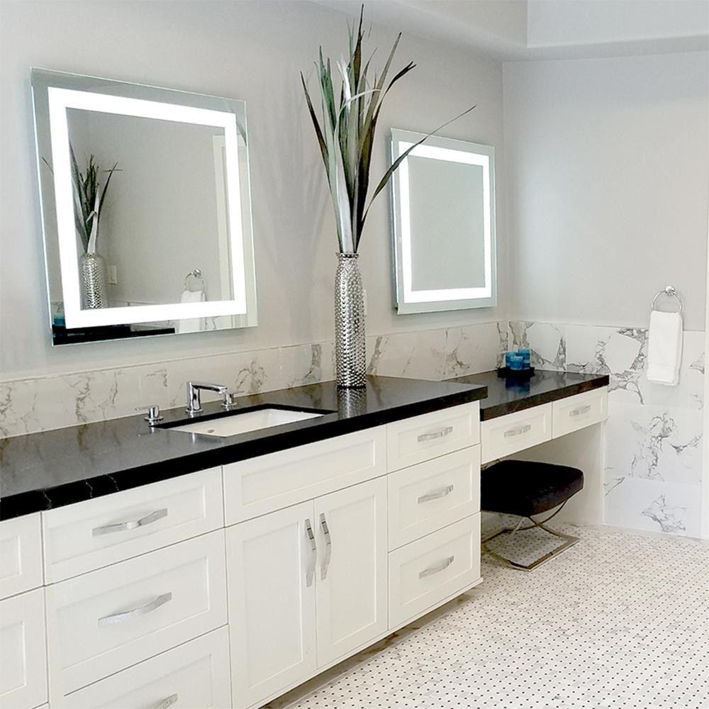 Square Bathroom Mirror
 Front Lighted LED Bathroom Vanity Mirror 36" x 36