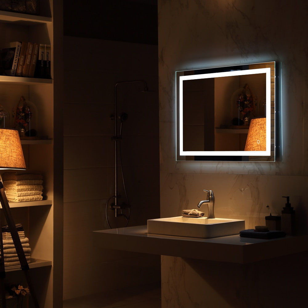Square Bathroom Mirror
 32"x 32" Square Built in Light Strip Touch LED Bathroom