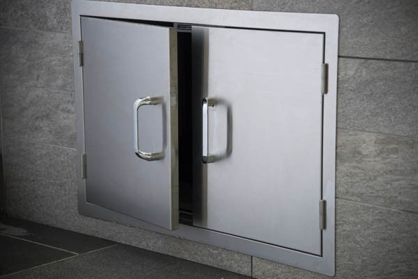 Stainless Steel Outdoor Kitchen Doors
 BeefEater Signature Stainless Steel Double Access Doors