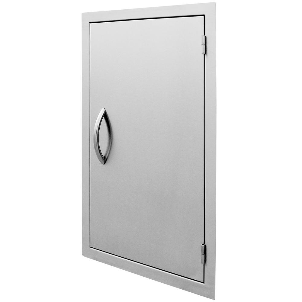 Stainless Steel Outdoor Kitchen Doors
 Cal Flame 32 in Vertical Stainless Steel Door BBQ 32