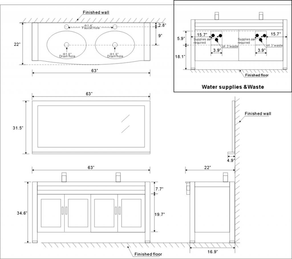 Bathroom Standard Sizes Bathroom Guide by Jetstwit