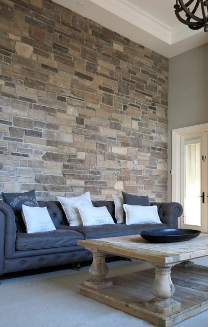 Stone Accent Wall Living Room
 Interior Stone Accent Walls Contemporary Living Room