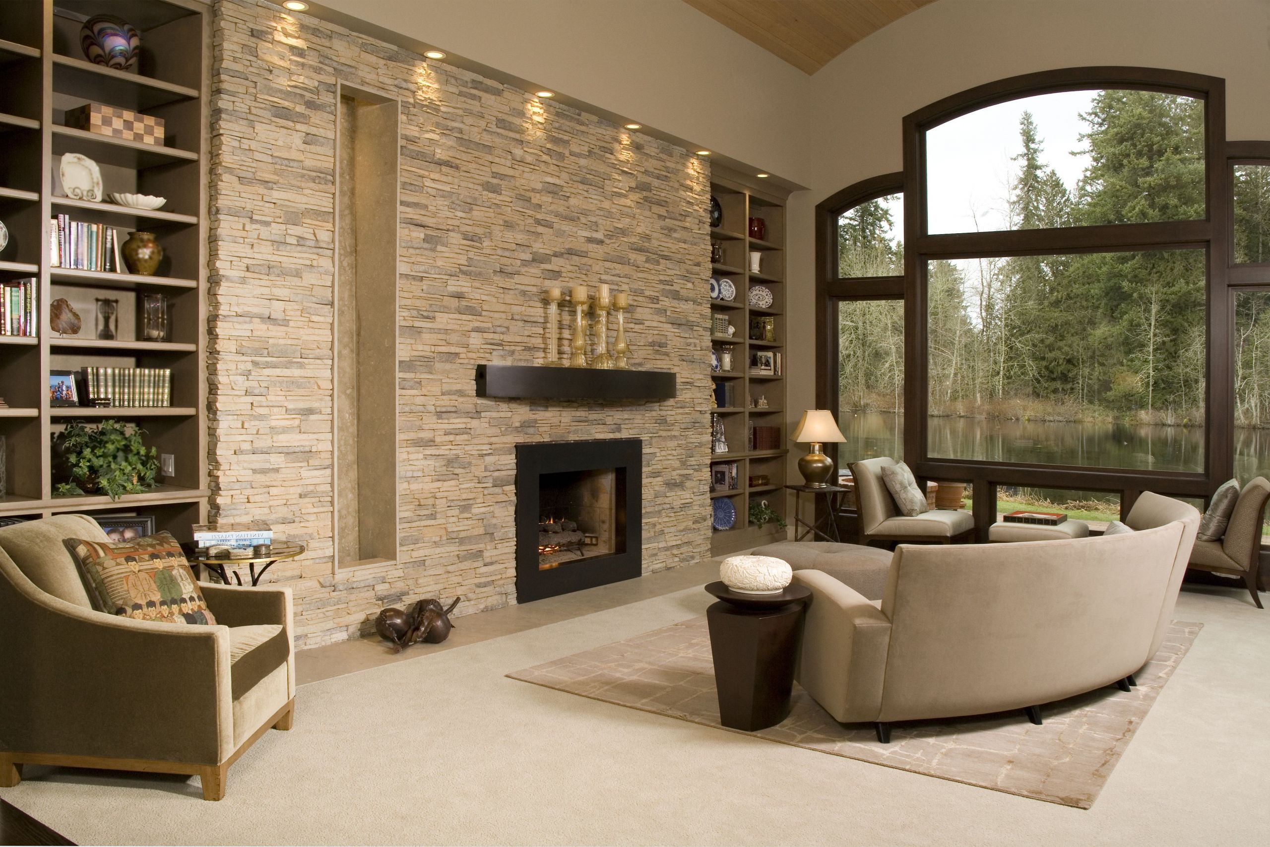 Stone Accent Wall Living Room
 Best 15 of Neutral Color Wall Accents