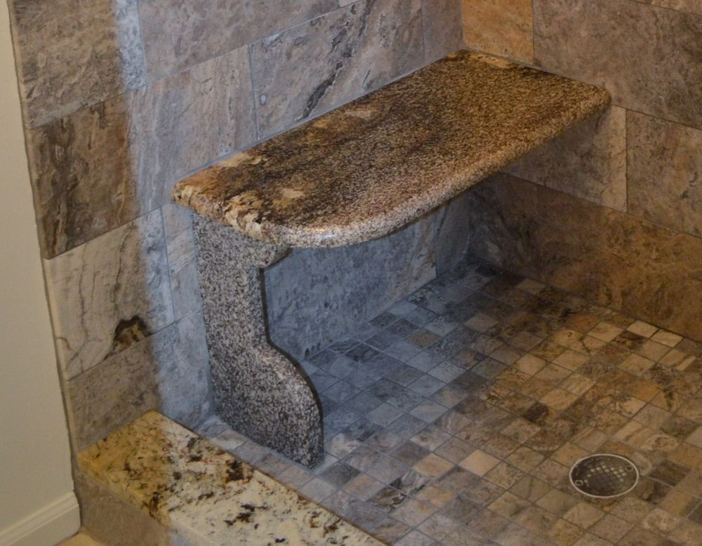 Stone Bathroom Showers
 Granite shower bench seat 3cm stone you choose color