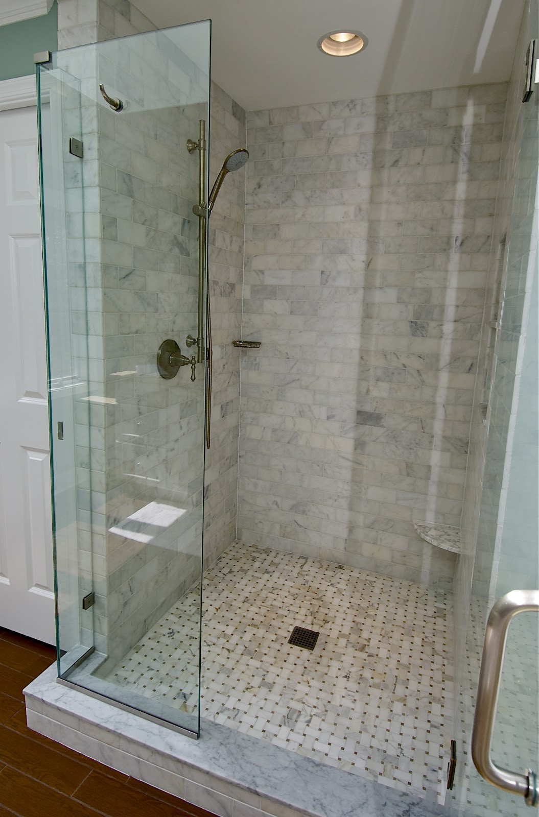 Stone Bathroom Showers
 Marble Subway Tile Shower fering the Sense of Elegance