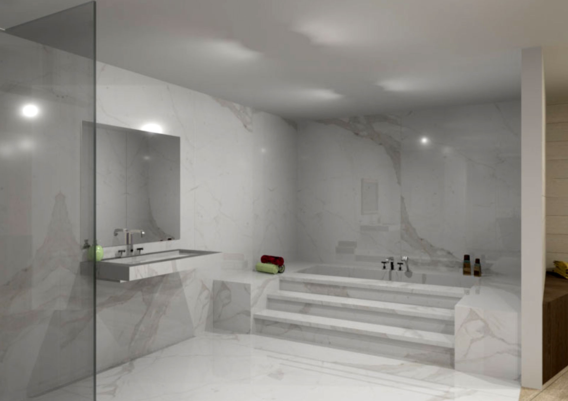 Stone Floor Tiles Bathroom
 The contemporary bathroom with Stonepeak’s porcelain floor