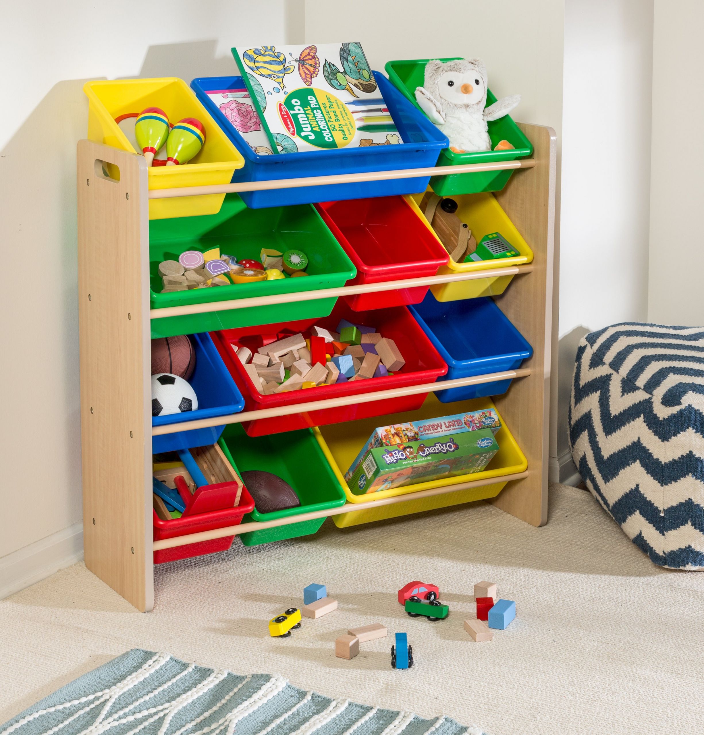 Storage Bin For Kids
 Kids Toy Storage Organizer with Plastic Bins Natural