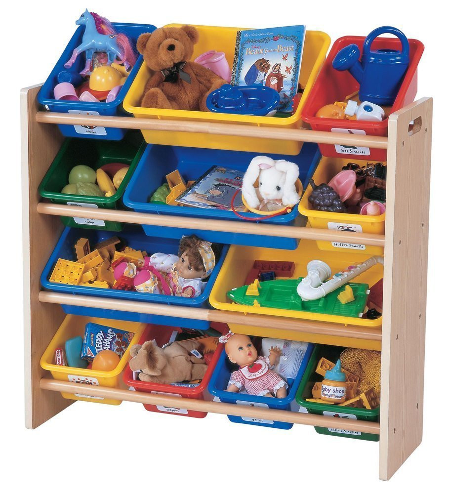 Storage Bin For Kids
 Tot Tutors Kids Toy Organizer with Storage Bins Primary