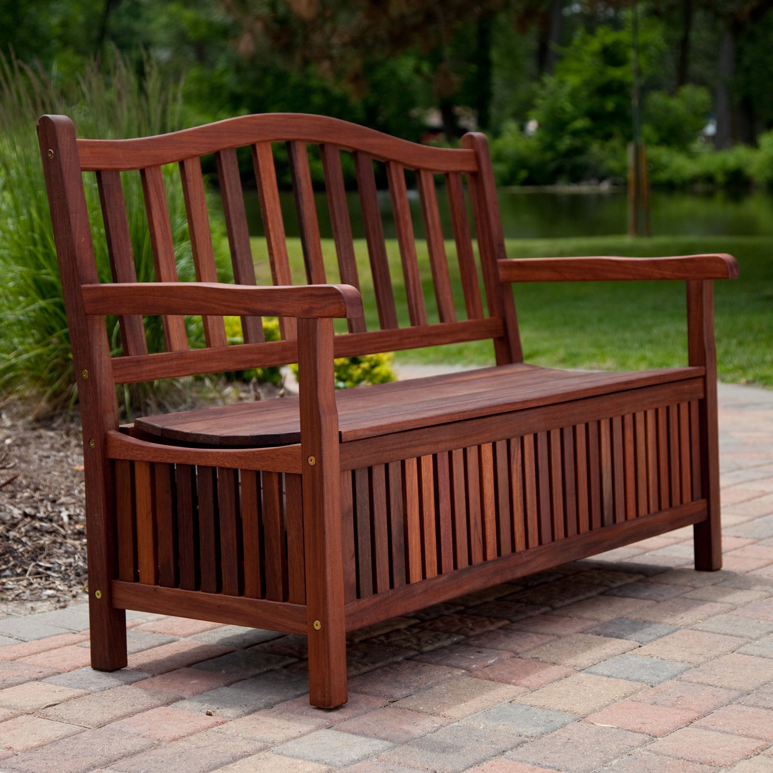 Storage Patio Benches
 Solid wood bench – benches – reclaimed rustic wood