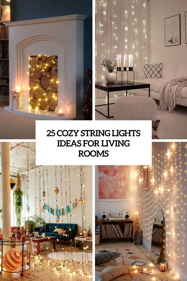 String Lights Living Room
 Living room designs Archives DigsDigs