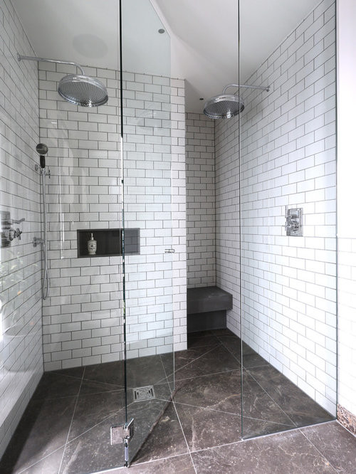 Subway Tile Bathroom Shower
 White Subway Tile Shower Home Design Ideas
