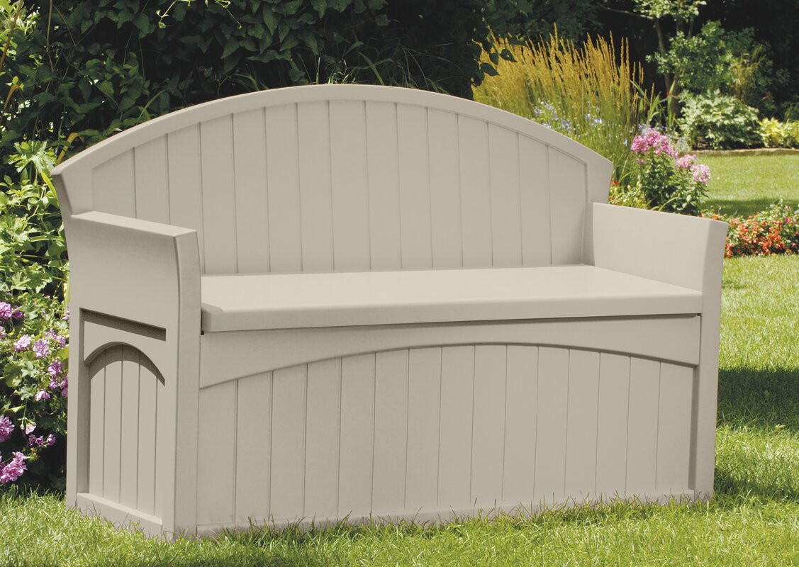Suncast Outdoor Storage Bench
 Suncast Resin Storage Bench & Reviews