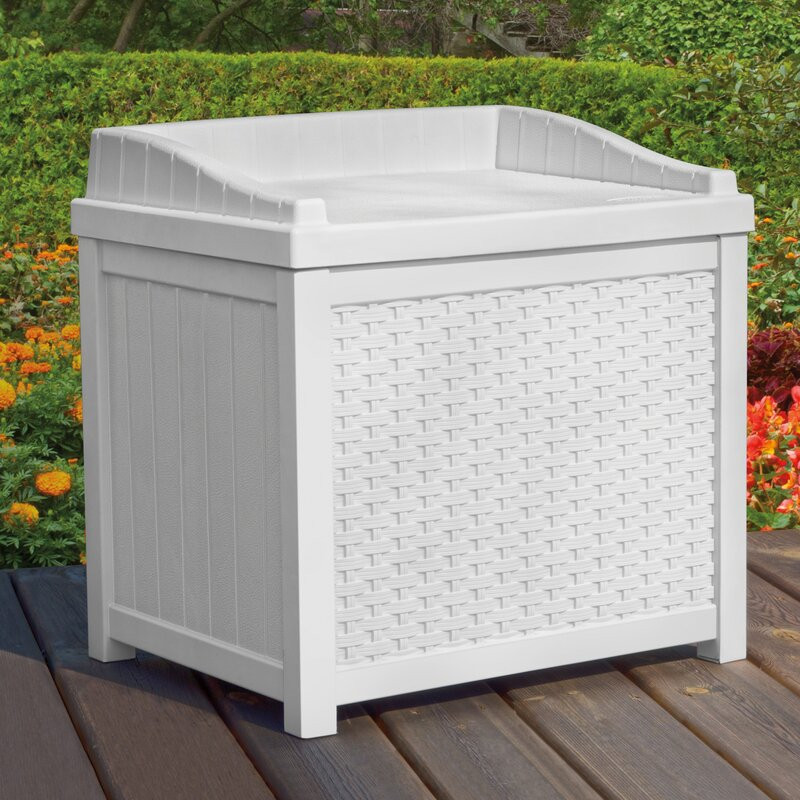 Suncast Outdoor Storage Bench
 Suncast Williston Resin Storage Bench & Reviews
