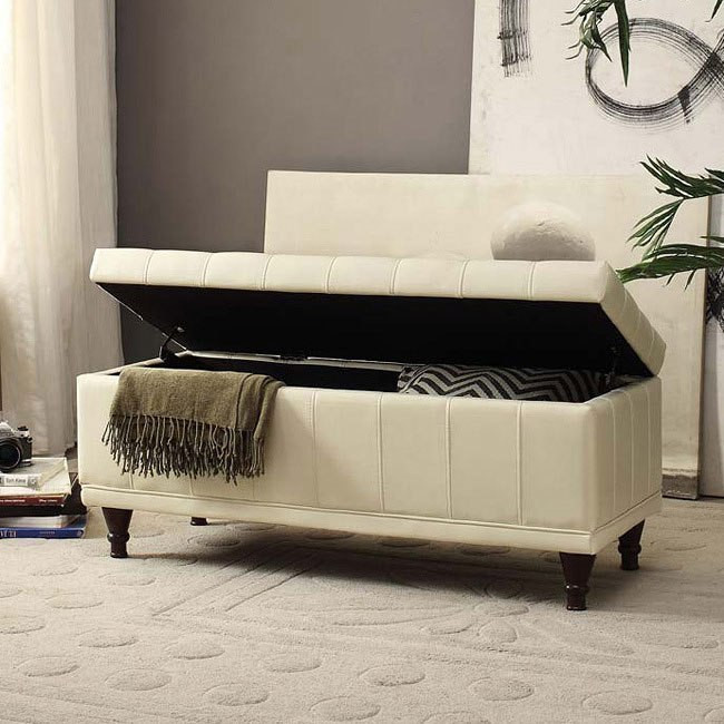 Taupe Storage Bench
 Afton Lift Top Storage Bench Taupe by Homelegance
