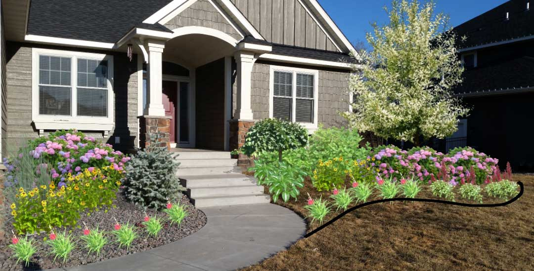 Terrace Landscape Curb Appeal
 Minneapolis Curb Appeal and Front Yard Landscaping
