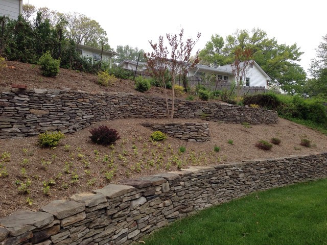 Terrace Landscape Stone
 Terraced Hillside with Stone Walls Contemporary