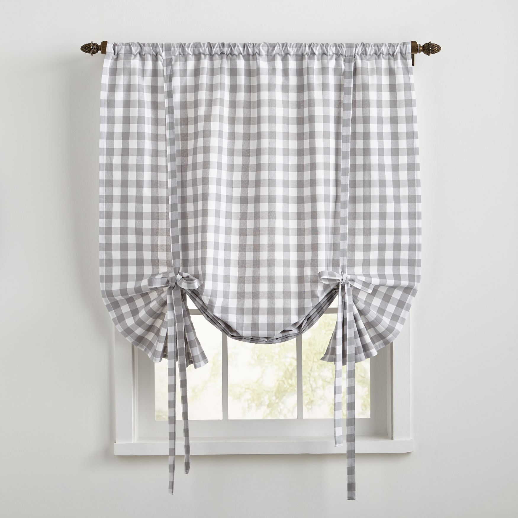 Tie Up Kitchen Curtains Lovely Buffalo Check Tie Up Window Shade Kitchen Curtains Of Tie Up Kitchen Curtains 