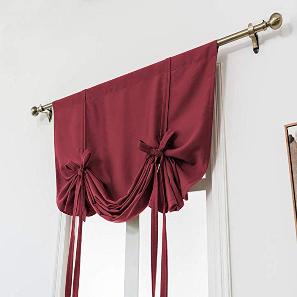 Tie Up Kitchen Curtains
 2019 new Room Darkening Short Roman Window Curtain Tie up