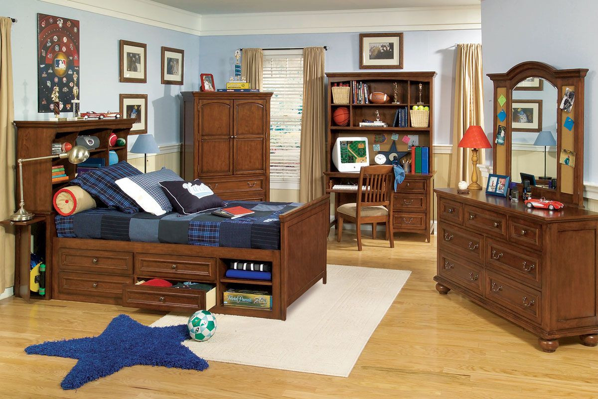 Toddler Boy Bedroom Furniture
 Garrett Twin Full Boys Wood Bedroom Inspiration