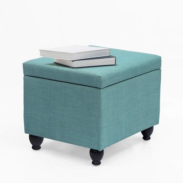 Turquoise Bench With Storage
 Shop Adeco Classic Rectangular Ottoman Bench with