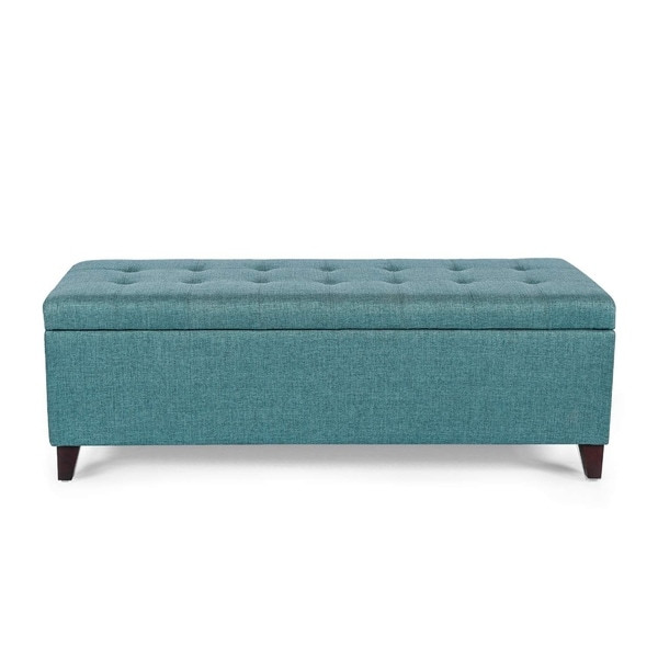 Turquoise Bench With Storage
 Shop Adeco Ottoman Bench with Storage Ottoman Turquoise