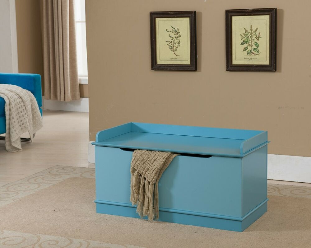 Turquoise Bench With Storage
 King Brand Furniture Turquoise Blue Finish Wood Storage